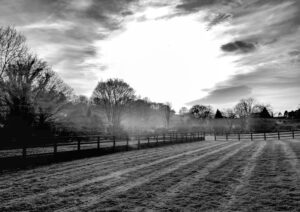 February - Black and White Sunset by Tomos Griffiths